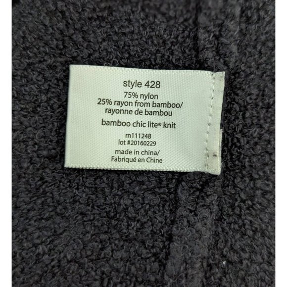 Barefoot Dreams Bamboo Chic Lite Black Waterfall Cardigan Women's Medium Long - Picture 4 of 4